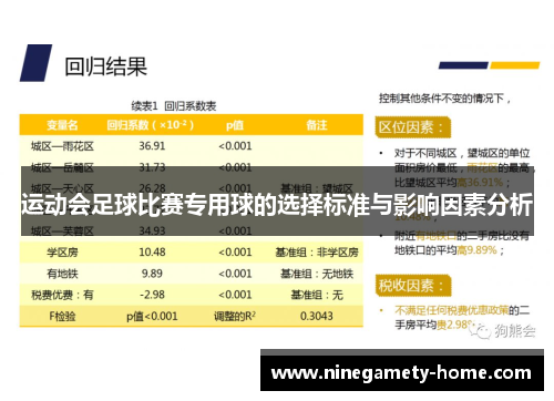 运动会足球比赛专用球的选择标准与影响因素分析